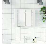 vidaXL LED Bathroom Mirror Cabinet White 60x12x45 cm Acrylic