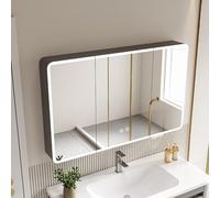 LED Bathroom Mirror Cabinet with Anti-Fog Function Wall-Mounted Medicine Cabinet for Bathroom Storage Stylish and Functional Vanity.