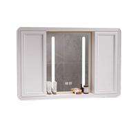 LED Bathroom Mirror Cabinet with Sliding Door AntiFog Light Rounded Corners PreWiring Required Ideal for Above Sink or Vanity (B 80 * 13 * 70cm)