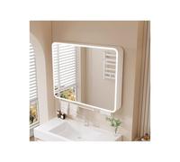 LED Bathroom Mirror Cabinet70cm AntiFog HighDefinition Silver Mirror with Soft Lighting & Ample Storage SpaceStylish White Design for Modern Bathrooms
