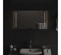 LED Bathroom Mirror Glass 70x40 cm IP65 USB Backlit Silver TouchSensor Light LED