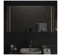 LED Bathroom Mirror Glass Silver 60x100 cm IP65 Waterproof USB Illuminated Touch