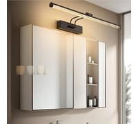 LED Bathroom Mirror Light 180° Foldable Adjustable Angle Modern Wall Lamps Tri-Color Dimmable Waterproof Wall Sconce Picture Lights Bedroom Vanity Living Room