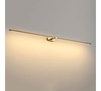 Led Bathroom Mirror Light 38.6inch Linear Wall Sconce Lighting Fitting Over Mirror Cabinet, 8w Makeup Mirror Front Lamp Bath Vanity Lights for Dressing Room Washroom Brass