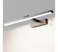 LED Bathroom Mirror Light 40W with Motion Sensor & Switch 180° Rotating Aluminum Vanity Sconce IP44 Waterproof Makeup & Reading Lamp 80cm White/Black/Warm Light