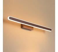 LED Bathroom Mirror Light Bar Linear Wall Lamp with Brown Finish Long Strip Vanity Mirror Lighting Makeup Wall Sconce for Dressing Table Modern Bath Decor