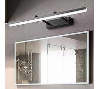 Led Bathroom Mirror Light Dimmable 3000-6000K Mirror Cabinet Lamp Adjustable Bracket Bathroom Light Waterproof Anti Fog Makeup Light/Black 90Cm