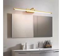 LED Bathroom Mirror Light Gold Swivel Head Adjustable Rotatable Wall Sconce 180° Rotatable Waterproof Vanity Mirror Wall Lighting Reading Picture Frame Lighting Bedroom