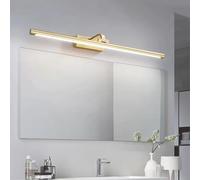 LED Bathroom Mirror Light Gold Swivel Head Adjustable Rotatable Wall Sconce 180° Rotatable Waterproof Vanity Mirror Wall Lighting Reading Picture Frame Lighting Bedroom
