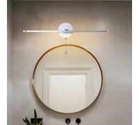 LED Bathroom Mirror Light Sconce with Pull Cord Switch - Modern Aluminum Indoor Lighting for Shaving and Makeup - Ideal for Vanity and Bedroom
