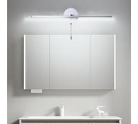 LED Bathroom Mirror Light Sconce with Pull Cord Switch - Modern Aluminum Indoor Lighting for Shaving and Makeup - Ideal for Vanity and Bedroom