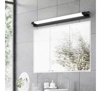 LED Bathroom Mirror Light Wall Lights above Bath Mirror Cabinet Metal Waterproof Wall Sconces Long Strip Wall Lamps Make Up Vanity Lighting Fixture for Bedroom Living Room (Black White Light,56cm)