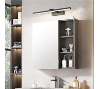 LED Bathroom Mirror Light with Motion Sensor 180° Rotating 40W Aluminum Vanity Sconce IP44 Waterproof Makeup & Reading Lamp Adjustable White/Black Neutral Light 80cm