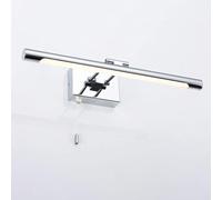 LED Bathroom Mirror Lights Chrome Vanity Cabinet Wall Lamp with Pull Cord 6000K 35cm Perfect for Makeup Toilet Mirror & Picture Lighting Modern Wall Fixture