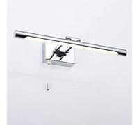 LED Bathroom Mirror Lights, Chrome Vanity Cabinet Wall Lamp With Pull Cord, Wall Toilet Mirror Lamps, Bath Mirror Front Light Fitting above Mirror, Frame Picture Lighting The New