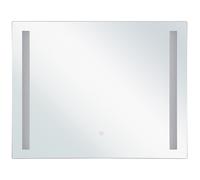 Beliani LED Bathroom Mirror LIRAC 70 cm 60 cm Silver, Silver