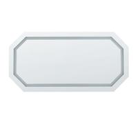 Beliani LED Bathroom Mirror LOCMARIAQUER 120 cm 60 cm Silver, Silver