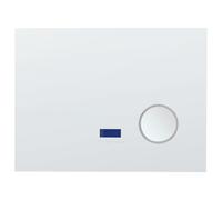 Beliani LED Bathroom Mirror MONTARON 80 cm 60 cm Silver, Silver
