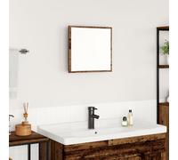 LED Bathroom Mirror Old Wood 40x8.5x37 cm Engineered Wood Berkfield Home Brown One Size