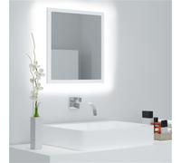 Vidaxl Led Bathroom Mirror White 40X8.5X37 Cm Acrylic