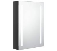 LED Bathroom Mirror Shining Black Medicine Cabinet Furniture Vanity vidaXL