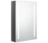 vidaXL LED Bathroom Mirror Shining Grey Medicine Cabinet Furniture Vanity Unit