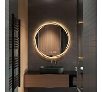 LED Bathroom Mirror Smart AntiFog Mirror with Adjustable HD Lighting 3 Color Modes Motion Sensor Dual Touch Switch Modern Vanity Decor(One Color,32inch/80cm)