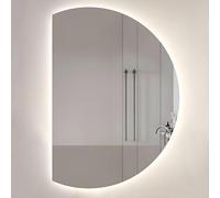 LED Bathroom Mirror Smart Half-Circle Wall Mirror Anti-Fog 3 Color Options Touch Switch Home Decor 100x70cm Modern Design Elegant Lighting