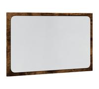 LED Bathroom Mirror Toilet Mirror Washroom Wall Mirror Engineered Wood vidaXL E]