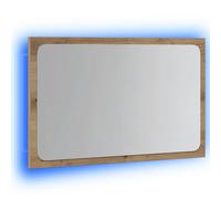 (artisan oak) vidaXL LED Bathroom Mirror Toilet Mirror Washroom Wall Mirror Engineered Wood