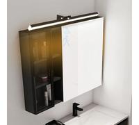 LED Bathroom Mirror Wall Lighting 180° Rotatable Wall Lamp with Motion Sensor Wall Sconce Aluminium Modern Indoor Minimalist for Bedroom Living Room Staircase Hotel (70cm,White Neutral Light) (Bl