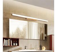 LED Bathroom Mirror Wall Lights Modern Minimalist Wall Sconces Solid Wood Waterproof Wall Lamps Vanity Mirror Lighting Fixture for Bedroom Living Room Shaver Corridor (Light Wood White Light,60cm)