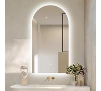 LED Bathroom Mirror with 3 Color Lighting Frameless & Dimmable Wall Mounted Decorative Mirror Available in 40x60cm 40x70cm 40x80cm 50x80cm 60x90cm