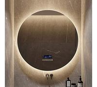 Led Bathroom Mirror With Bluetooth - Wall Mounted Makeup Mirror with Human Body Induction Function,Touch Switch,Anti-fog,Dimmable,Clock