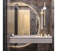 LED Bathroom Mirror with Touch Switch, Dimmable Anti-Fog Illuminated Vanity Mirror for Home Decor