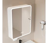 LED Bathroom Storage Cabinet Wall-Mounted with Touch Control Large Capacity Modern Design Stylish Display for nizing Essentials Space-Saving Solution