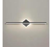 LED Bathroom Vanity Light Fixture Black Mirror Lamp Linear Wall Sconce Lighting Indoor Modern Bath Mirror Lamps Long Strip Vanity Lights for Dressing Room Bedroom Washroom (40cm)