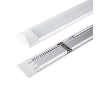 LED Batten Light 4FT 5FT 6FT Ceiling Tube Lights Cool White Day Light 6500K 4000K Non Flickering LED Strip Lamp 120cm 150cm 180cm for Garage Office School, etc (Cool White 7000K, 60W (150CM))