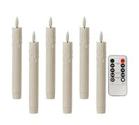 LED Battery Candles - Flickering Christmas Decoration Flameless Candles with Remote Control, Resistant Faux Wax Light, Distinctive Ambient Lighting | Reliable Set for Fireplace, Holiday, H