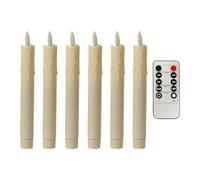 LED Battery Operated Candles Flickering Christmas Decor - 6 Pieces With Remote Timer, Flameless Candles, Durable Decorative Lighting, Distinctive Mood Light | Reliable Accent Piece For V