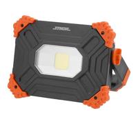 LED Battery Spotlight 10 W COB 1000 LM with Power Bank 4400 mAh, USB, Portable Work Light & Emergency Light, IP20, Varying Lighting Modes, Durable ABS & Aluminium