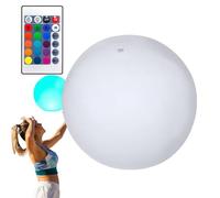 LED Beach Ball, 38cm Inflatable LED Beach Ball with Remote Control, 16 Colors & 4 Light Modes, Light Up Beach Balls for Kids Adults Pool Beach Games