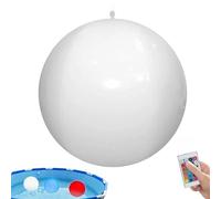 LED Beach Balls - 4-Mode Remote Control Inflatable Glow Toys for Beach - Floating Pool Light Up Balls - for Outdoor Backyard Lake Party Summer Birthday Gathering Vacation
