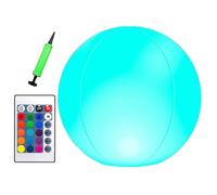 LED Beach Balls - Bright Pool Toys, Inflatable Light Orbs | Teleccarria Neon Colors, 4 Lighting Mode Floating Night Swims, Summer Beach Games, Pool Parties