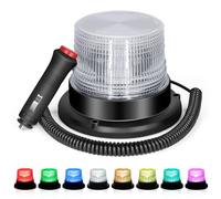 LED Beacon Strobe Light 8 Colors Magnetic 12V Emergency Rotating Strobe Light for Truck Car Vehicles