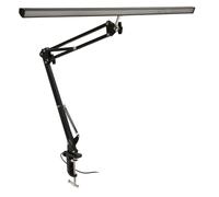 LED Beauty Lamp with Clamp Clip On Desk Lighting Swing Arm Adjustable Brightness Salon Lamp for Makeup Eyebrow Reading (Black Clamp)