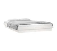 LED Bed Frame Mattress Foundation Bedstead Platform Bed Base Solid Wood vidaXL