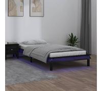(black, 90 x 190 cm) vidaXL Solid Wood LED Bed Frame Home Bedstead Platform Bed Multi Colours/Sizes