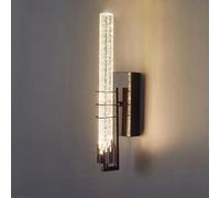 LED Bedroom Bedside Lamp, 3 Color Adjustable Bubble Crystal Lighting, Living Room Hallway Wall Mounted Lights Bathroom Vanity Light Fixture