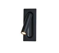 LED Bedroom Lamp Headboard Wall Light, Recessed Bedside Reading Lamp with Hidden Switch/Adjustable Lamp Head, Hotel Bed Side Wall Spotlight, 350